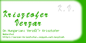 krisztofer verzar business card